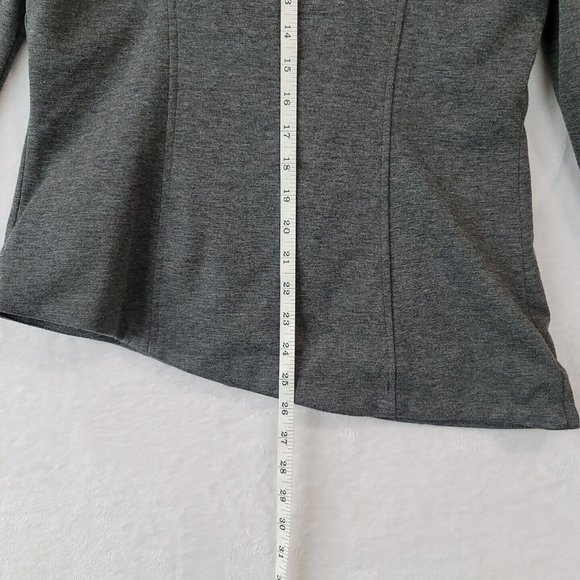 Hem & Thread Women's Asymmetrical Full Zip Riding Jacket Grey Size Medium - Picture 11 of 16